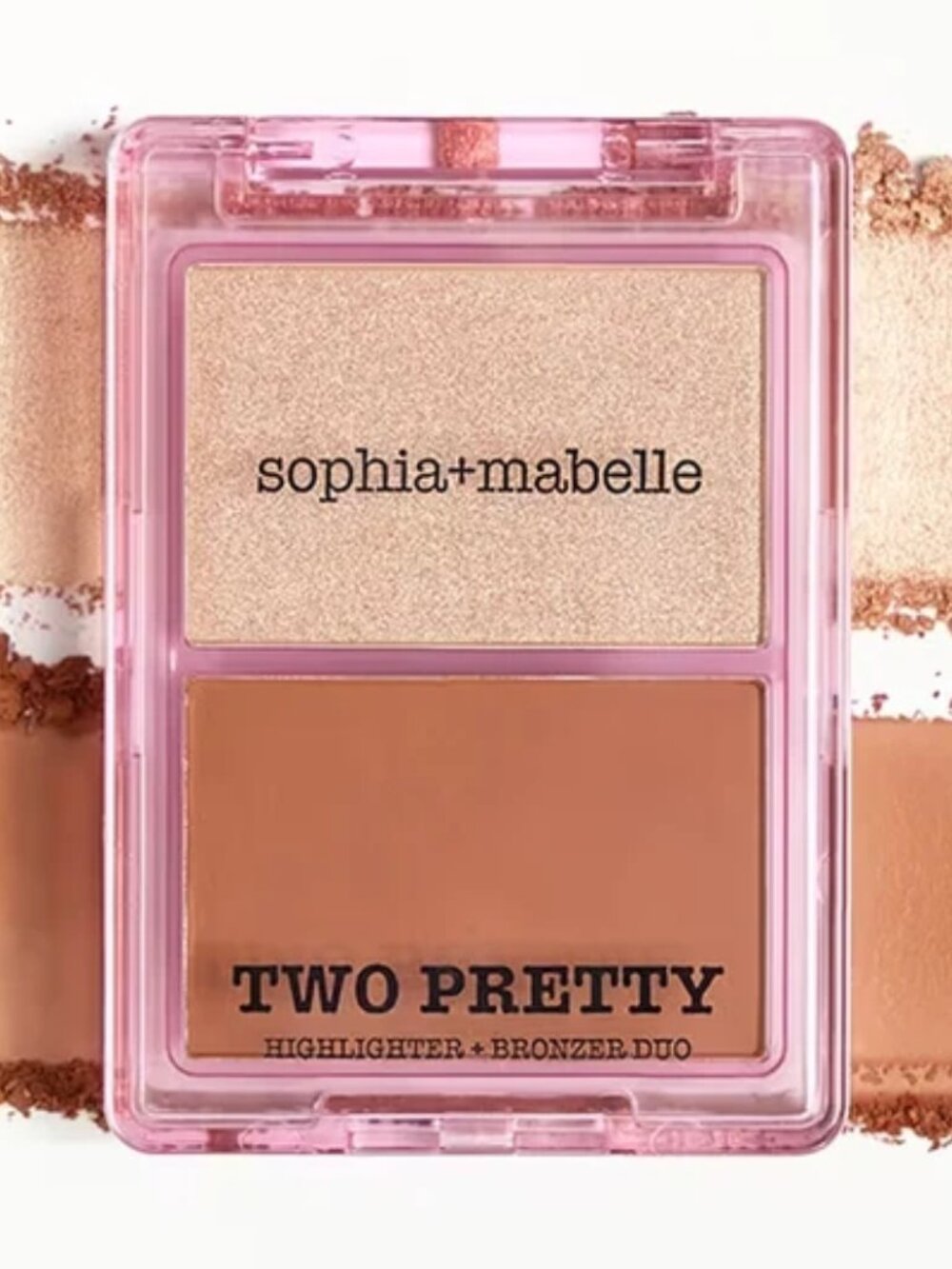 Sophia + Mabelle SUNLIT SAND Two Pretty Palette Bronzer & Highlight Combo